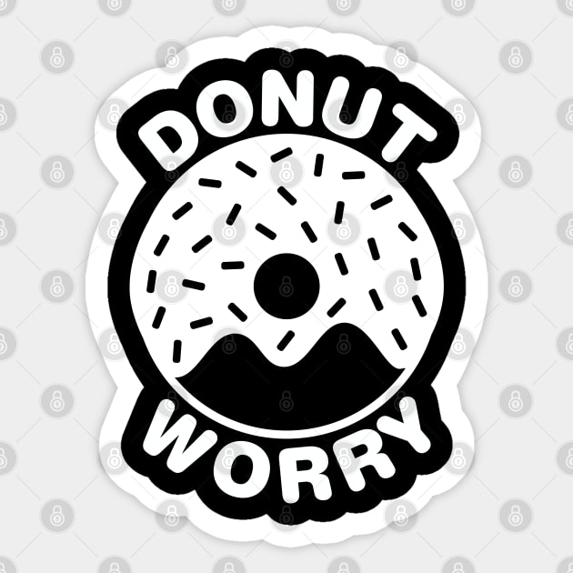 Donut Worry - White Sticker by FillSwitch